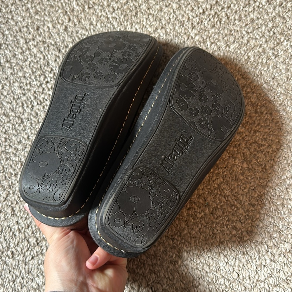 Allegria Women’s clogs, brown leather size 38 - Picture 2 of 5